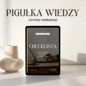 CHECKLISTA. Przygotowanie materiałów do strony internetowej/sklepu.
